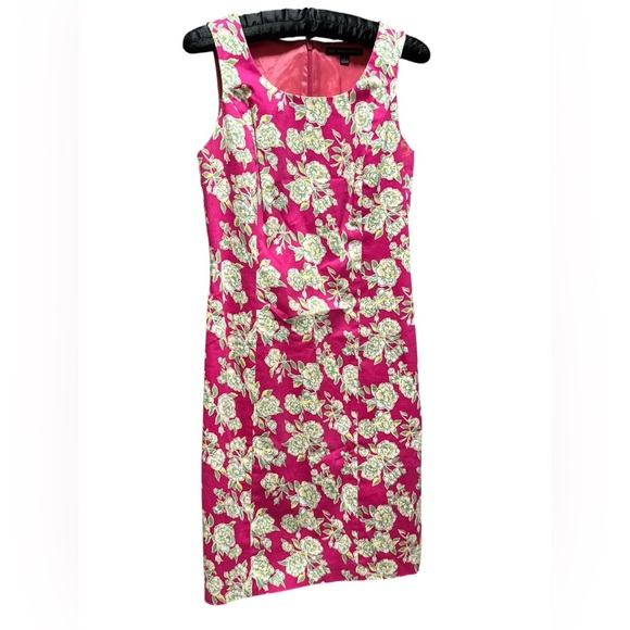 Brooks Brothers 346 Pink Floral Midi Dress - Picture 5 of 7